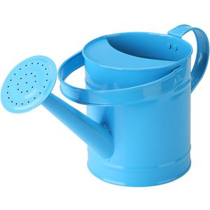 Traditional Metal Watering Can, 1.5L Small Metal Watering Can with Long Spout and Sprinkler, Garden Water Pot for Outdoor and Indoor Plants, Watering Can Decor, Blue