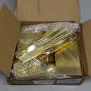 Goodluck 150PCS Gold Plastic Silverware, Gold Utensils Disposable, Plastic Cutlery Set of 50 Forks, 50 Spoons, 50 Knives for Wedding, Party, Birthday, Holidays