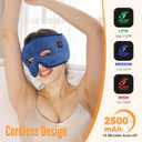 Heated Face Mask for Sinus Pressure, Cordless Sinus Mask with 3 Temperature Modes, 2500mAh Rechargeable Face Heating Pad, Sinus Pressure Relief with 15 Minutes Auto-Off(Blue)