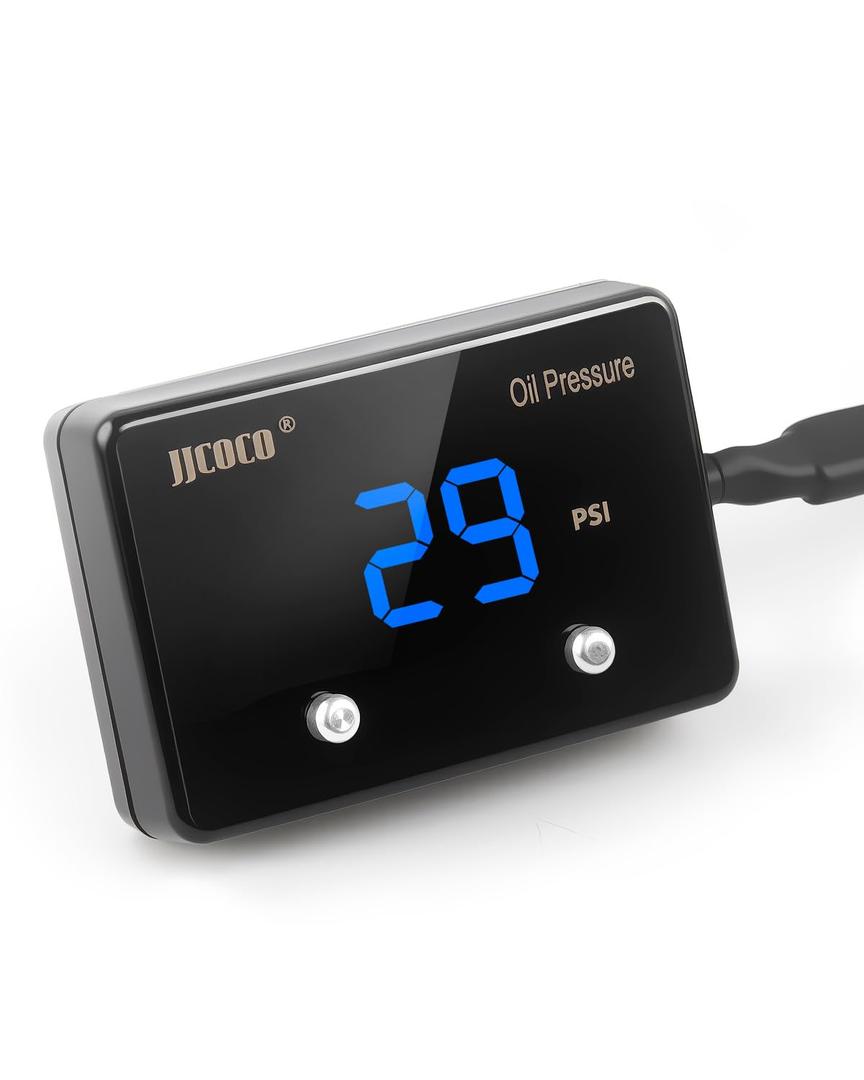 232PSI Oil Pressure Gauge LED Digital Display 12V Press Gauge Meter Kit with Oil Pressure Sensor for Car Truck Vehicle Automotive (Blue)