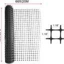 Plastic Garden Fence Animal Barrier,3.28 x 66 FT Heavy Duty Hard Plastic Mesh Fencing,Reusable Safety Temporary Fence Roll with Zip Ties,Snow Fence for Pool Deer Rabbit Chicken Dog Poultry-Black