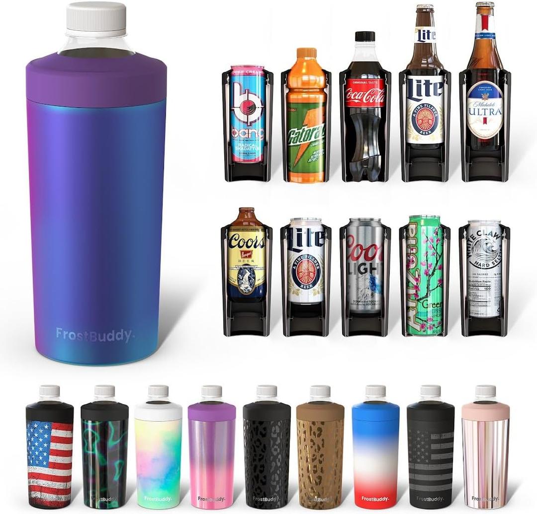 Universal Buddy XL Can Cooler by Frost Buddy - Fits 12-ounce, 16-ounce, 20-ounce, and 24-ounce Cans and Bottles - Keep Your Drinks Refreshingly Chilled for over 12 hours. (
Nebula
)