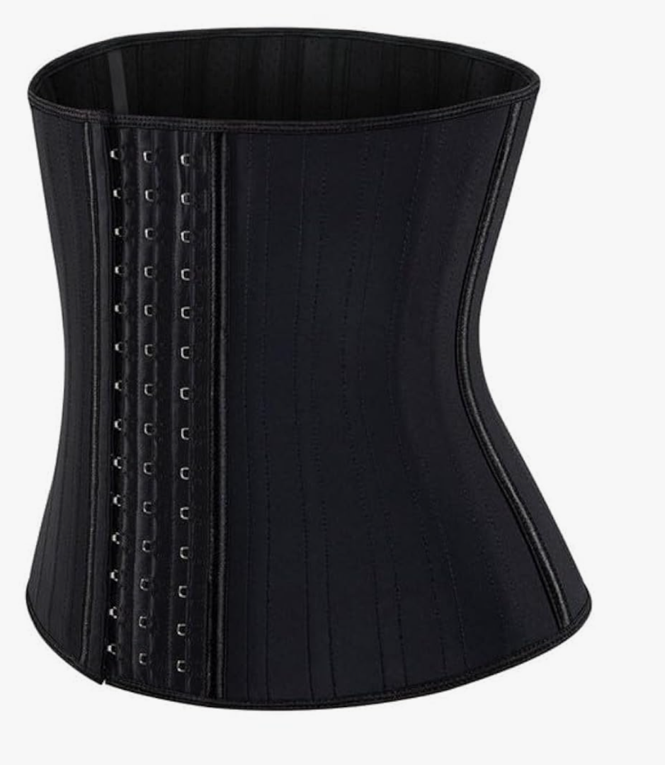 DENANN WAIST TRAINER Eye Hooks Steel Bone Latex Underbust Waist Cincher Trimmer Workout BodyShaper Corset Girdle Hourglass
