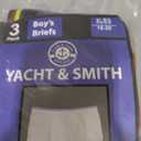 Yacht And Smith Mens Cotton White Brief Size X Large 18-20 - Mens Underwear,  3 Pack