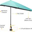 G4Free UPF 50+ Adjustable Beach Umbrella XL with Universal Clamp for Chair Stroller Wheelchair Golf Cart Bleacher Patio, 40 Inch