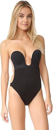 Fashion Forms Women's U Plunge Backless Strapless Bodysuit Small