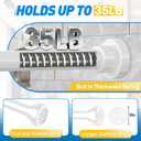 Shower Curtain Rod, 27-76 Inch Adjustable Spring Tension Shower Rod, 1 Inch Diameter, No Drilling Stainless Steel Tension Rod, Non-Slip Anti-Rust Heavy Duty for Bathroom, Shower Stall, Black