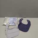 Bearmoss Baby Bibs for Drooling and teething 100% Cotton Muslin Bibs for Baby Boy & Girl, Adjustable, Ultra Absorbent, 8 Pack (Mint Iceberg)