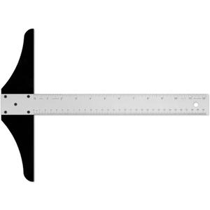 Alumicolor 12-inch Non Slip Standard Aluminum T-Square for Art Framing & Drafting, Silver