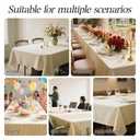 WIGENIUS 6 Pack Ivory Table Cloth Rectangle Tablecloths 60X102 Inch,Polyester Table Cloth for 6 Foot Rectangle Tables,Wrinkle Resistant Washable Fabric Table Covers for Party,Wedding Banquet