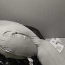 Momcozy Pregnancy Pillows with Cooling Cover, U-Shaped Full Body Maternity Pillow for Side Sleepers 57 Inch - Support for Back, Hip, Belly, Legs for Pregnant Women (Grey- Cooling Fabric)