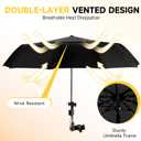 Chair Umbrella with Universal Clamp, Portable Canopy Sunshade, Adjustable 360° Swivel, UPF 50 Plus UV Protection, Clip On Umbrella for Beach Chair, Camping Chair Patio, Stroller, Wheelchair Golf Cart