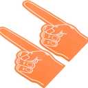 PATIKIL Giant Foam Finger,EVA DIY Blank Foam Hand Cheerleading for Celebration Pom Poms Sports Events Spirit Games Party (Orange)