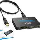 eSynic Professional HDMI Splitter 1 in 4 Out 4K@30HZ 4 Way HDMI Adapter 4k HDCP 1.4 Hdcp Bypass Splitter Plug&Play for Fire Stick PS4 Blu-ray Player etc[No Extend Mode][No Switcher][No CEC]