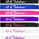 2 x 40 & Fabulous Birthday Sash, 40th Birthday Gifts idea for women, Funny 40th Birthday Party Suppiles, Hot Pink+ Silver(40 & Fabulous)
