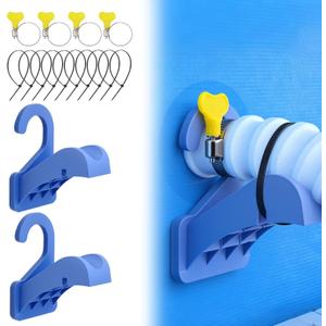 2 x 2 PCS Swimming Pool Pipe Holders, Above Ground Pool Accessories with Hose Support - Pool Hose Holder Prevents Pipe Sagging, Universal Pool Accessories