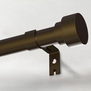 Heavy Duty Curtain Rods for Windows 72 to 144 Inch, 1 Inch Bronze Window Curtain Rod for Bedroom, Living Room, Outdoor, Adjustable Easy Install Long Modern Curtain Rods(A1,Bronze,30"-150") (Antique Bronze)