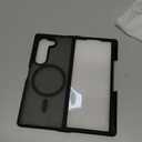 FNTCASE for Samsung Galaxy Z-Fold-6 Case: Strong Magnetic Military Grade Drop Protection Phone Cases with S Pen Holder Slot Matte Slim Built-in Screen Protector Cover Rugged Shockproof TPU (Black)