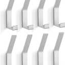 Coat Rack Hooks Wall Mounted, Silver 8Packs, KYOEON Bath Towel Rope Hooks for Kitchen, Door, Cabinet, Bathroom, Foyers, Hallways, and Bedrooms