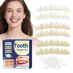 Tooth Repair Kit，Temporary Natural Shade for Filling The Gap, Moldable Thermal Beads Replacement Kit Replace The Missing or Broken Tooth-6PCS-AK01