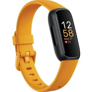 Fitbit Inspire 3 Fitness Tracker – Advanced Health Insights with Stress Management, Workout Intensity & Sleep Tracking, 24/7 Heart Rate, Includes Small and Large Classic Bands - Morning Glow/Black