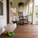 Easter Porch Goose Accessory Set - Hat, Glasses & Bow Tie Trio, Gift for Easter & Mother's Day, Decorative Outfit for Porch Goose Decoration