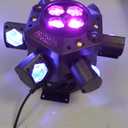 Moving Head DJ Lights 6-Arm Lamp with Remote Control 150w RGBW 4in1 LED DJ Stage Lights Moving Head Disco Light DMX512 & Sound Activated Rotating Light Starlight for Wedding Live House KTV Bar & Club