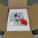 Under Desk PC Mount - No Drilling Heavy Duty 40 lbs Capacity, Adjustable Height and Width Clamp-on Desk Leg PC Mount for Standing Desks (Fits 75mm45mm Legs only), with Non-Slip Pads, White