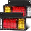 2PCS 40 LED Trailer Tail Light Kit w Iron Net Protection, Turn/Signal/Brake/Reverse/Running Lights, LED Trailer Lights for Isuzu NPR NPR-HD NRR NQR NKR NHR FSR FRR Truck