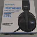 S30 Gaming Headset with Microphone,198g Lightweight Design, Wired Gaming Headphones for Xbox, Xbox Series X|S, PS5, PS4, Switch, PC, Noise Cancelling Mic, Soft Earmuffs (Black)