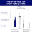 ORAVIX Tonsil Stone Remover - Tonsil Stone Removal Kit - Tonsillolith Remover Tool - Tonsil Cleaner - Fight Bad Breath - Tonsil Stone Removal Tool - Oral Irrigator - Tongue Scraper - 7 Pieces