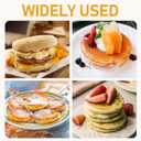 EupHHonycs 20 Pieces Crumpet Rings 3 Inch Inside Non-Stick English Muffin Rings Stainless Steel Double Rolled Metal Baking Tart Ring Molds for muffins, pancakes