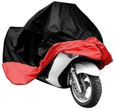 Indoor/Outdoor Motorcycle Cover Reflective Waterproof Protection Heat - Moisture Guard Sportbike (Red-XXXL)