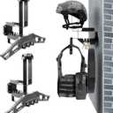 Helmet Wall Mount Motorcycle Helmet Holder Rack with Carbon Fiber Texture Hanger, Heavy-Duty 88lbs Load Capacity Helmet Stand for Motorcycle, Sports, Police, Military, Safety Equipment, 2Pack