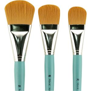 Creative Mark Mural Large Artist Brushes - Golden Taklon Paint Brushes for Acrylic Painting and Watercolor - Filbert #30, 40, 50