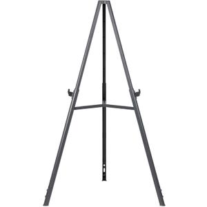 MasterVision Quantum Heavy Duty Display Easel, 35.62" to 61.22" High, Plastic, Black, Modern