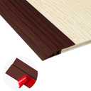Carpet Floor Transition Strip, Self Adhesive Floor Edging Trim Strip, PVC Threshold Cover for Doorway, Floor Divider Strip Suitable for Threshold from 2/5" to 3/5" - Red Wine 3.3Ft