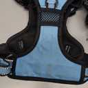 PoyPet Dog Harness and Leash Combo, Escape Proof No Pull Vest Harness, with 5 Feet Leash, Reflective Adjustable Soft Padded Pet Harness with Handle for Small to Large Dogs(Blue,M)