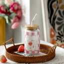 WODOHOLO Christmas gift Mom Drinking Cup with Lid and Straw, 16oz Coffee Can Glass Cups, Cool Moms Club Cup from Daughter and Son, Christmas Birthday Present Ideas for Mother, New Moms, Mom To Be (Pink)