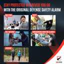 Original Defense Siren Self-Defense Alarm - 130 dB Keychain Alarm with LED Strobe Light for Women, Children, and Elderly - Police Recommended - (White, 1 Count)