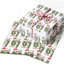 Tintinwiwigo 2Pack-Wrapping Paper, Christmas Wrapping Paper,Holiday Gift Wrap-Paper, Wrap your Party, Holiday, Xmas Gift with the 6 7 Pattern -Style B