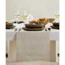 Solino Home Linen Natural Table Runner 132 Inches Long - 100% Pure Linen Extra Long Table Runner 14 x 132 Inch for Summer - Fete