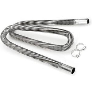 Parking Air Heater Exhaust Pipe, 2.5CM/1in Inner Stainless Steel Exhaust Pipe Parking Air Heater Fuel Tank Diesel Gas Vent Hose (150cm)