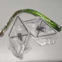 Hanging Planters with Artificial Plants, 2pcs Diamond Shape Metal Hanging Vase with Artificial Shrubs Wheat Grass Greenery Indoor Plants Holder Wall Decor for Home Living Room Bedroom Office (Black)