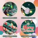 Festive Merry Christmas Banner Colorful Xmas Tree Decoration Santa Claus Snowflake Banner for Home Party Holiday Celebration
