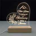 House Warming Gifts Dimmable Night Light Unique Housewarming Gift Idea for New Home Apartment Newlywed Couple Realtor Closing Gifts Family Friends Women Men