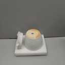 Plant Pots, Flower Pots, Planters for Indoor Plants(6.5+5.5inch), Flower Pots for Indoor Plants with Drainage Hole and Saucer, Ceramic Pots for Plant with Hole Mesh Pad,White