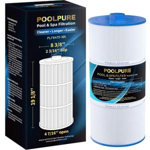 POOLPURE 6473-165 Spa Filter Replaces Sundance 6473-165 (Only Outer Filter), AK-6473165, UFC-165, Sundance Spa Filter 880 Series, Sundance MicroClean Ultra Hot Tub Filter Cartridge 1 Pack (6473-165)
