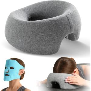 Face Down Pillow with Ice Face Mask for Massage Table, Massage Headrest for Bed, Face Pillows for Stomach Sleeping, BBL Pillow After Surgery Post Eye Surgery & Vitrectomy Recovery