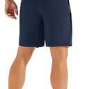 MAGCOMSEN Men's Hiking Shorts Water Resistant Quick Dry 7'' Lightweight Shorts for Athletic Workout Fishing Navy Blue 36